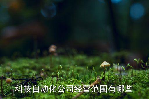 科技自动化公司经营范围有哪些