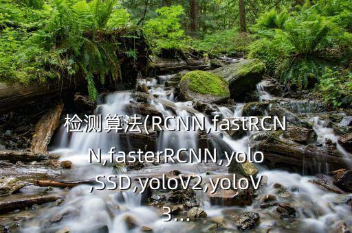 检测算法(rcnn,fastrcnn,fasterrcnn,yolo,ssd,yolov2,yolov3...