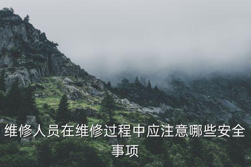 维修人员在维修过程中应注意哪些安全事项