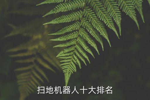 扫地机器人十大排名