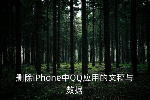 删除iphone中qq应用的文稿与数据