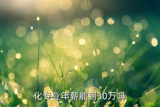 化专业年薪能到30万吗