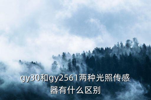 gy30和gy2561两种光照传感器有什么区别