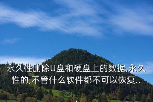 永久性删除u盘和硬盘上的数据,永久性的,不管什么软件都不可以恢复...