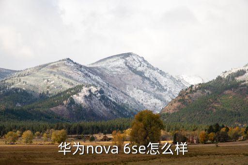 华为nova 6se怎么样