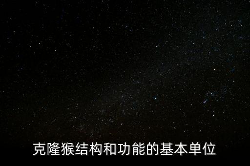 克隆猴，克隆猴属于生物体结构层次中的什么