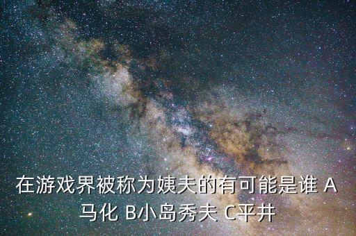 在游戏界被称为姨夫的有可能是谁 a马化 b小岛秀夫 c平井