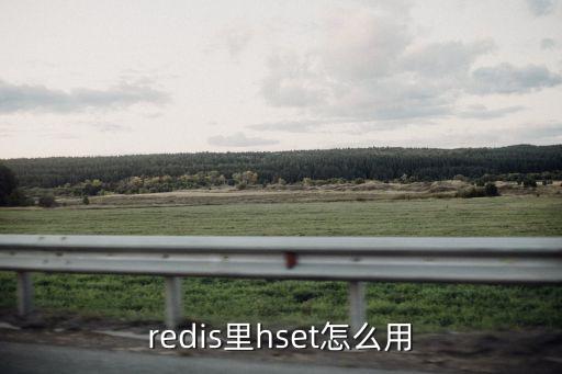 redis里hset怎么用