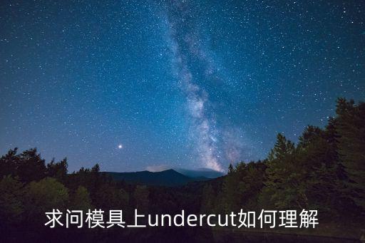 求问模具上undercut如何理解