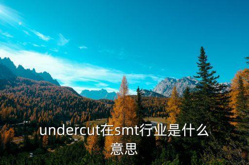 undercut，undercut在smt行业是什么意思