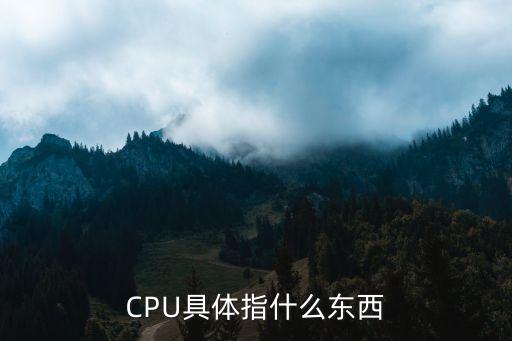 cpu是什么东西，cpu具体指什么东西