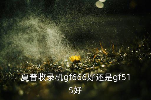 夏普收录机gf666好还是gf515好