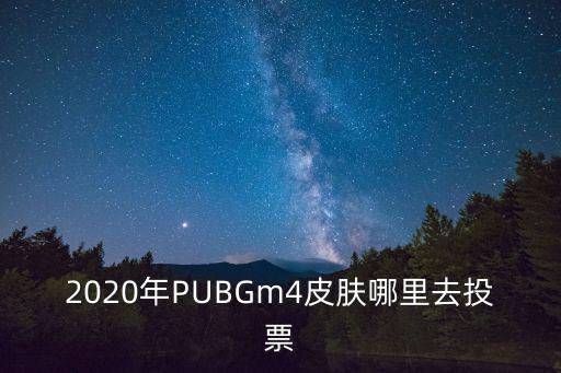 2020年pubgm4皮肤哪里去投票