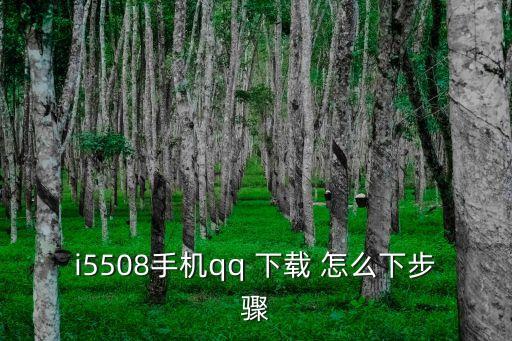 i5508手机qq 下载 怎么下步骤