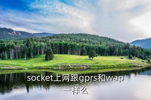 socket上网跟gprs和wap一样么