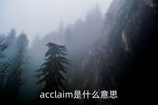 acclaim是什么意思